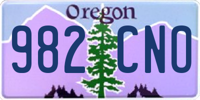 OR license plate 982CNO
