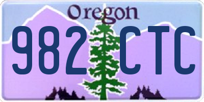 OR license plate 982CTC
