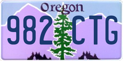 OR license plate 982CTG