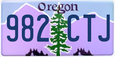 OR license plate 982CTJ