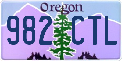 OR license plate 982CTL