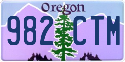 OR license plate 982CTM