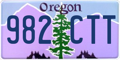OR license plate 982CTT