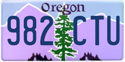 OR license plate 982CTU