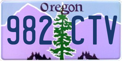 OR license plate 982CTV
