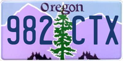 OR license plate 982CTX