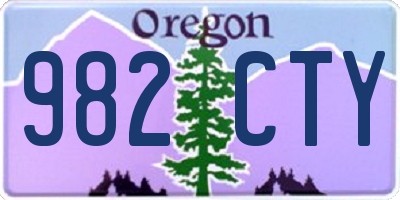 OR license plate 982CTY