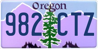 OR license plate 982CTZ