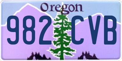 OR license plate 982CVB