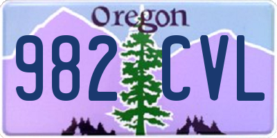 OR license plate 982CVL