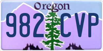 OR license plate 982CVP