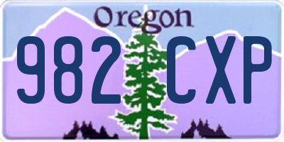 OR license plate 982CXP