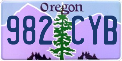 OR license plate 982CYB