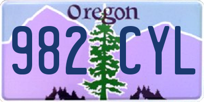 OR license plate 982CYL