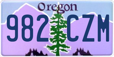 OR license plate 982CZM
