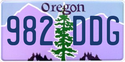 OR license plate 982DDG