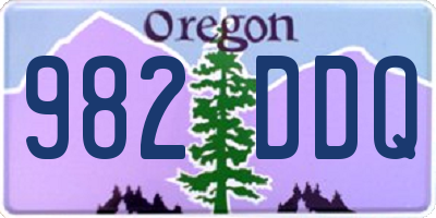 OR license plate 982DDQ