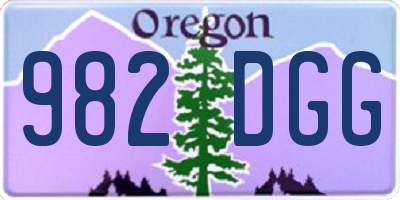 OR license plate 982DGG