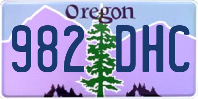 OR license plate 982DHC