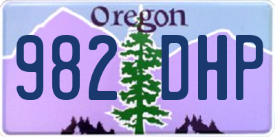 OR license plate 982DHP