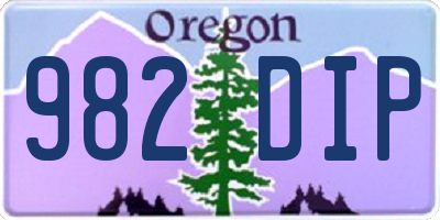 OR license plate 982DIP