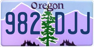 OR license plate 982DJJ