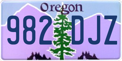 OR license plate 982DJZ