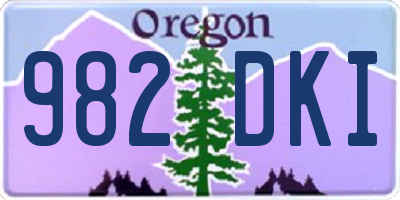OR license plate 982DKI