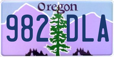 OR license plate 982DLA