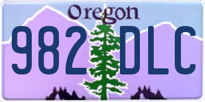 OR license plate 982DLC