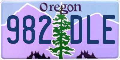 OR license plate 982DLE
