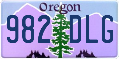 OR license plate 982DLG