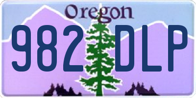 OR license plate 982DLP