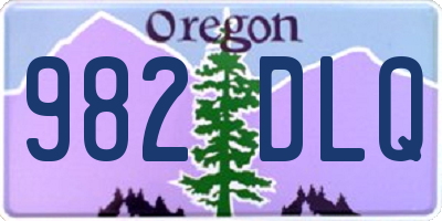 OR license plate 982DLQ
