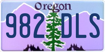 OR license plate 982DLS