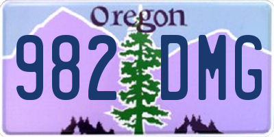 OR license plate 982DMG