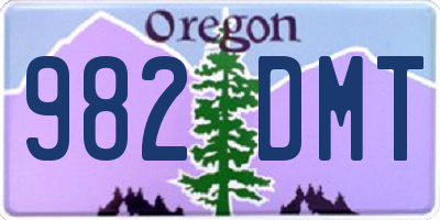 OR license plate 982DMT
