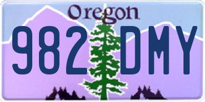 OR license plate 982DMY