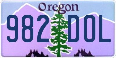 OR license plate 982DOL
