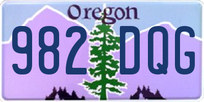 OR license plate 982DQG