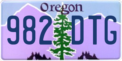 OR license plate 982DTG
