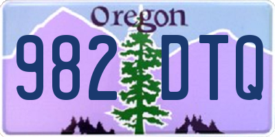 OR license plate 982DTQ