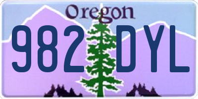 OR license plate 982DYL