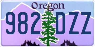 OR license plate 982DZZ