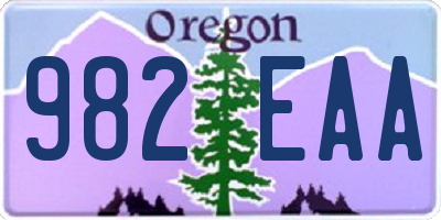 OR license plate 982EAA