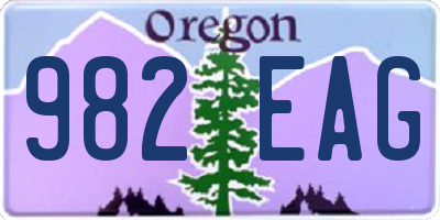 OR license plate 982EAG