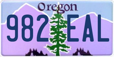 OR license plate 982EAL