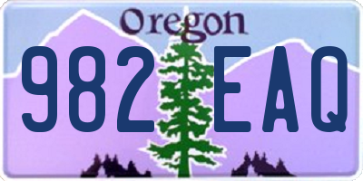OR license plate 982EAQ
