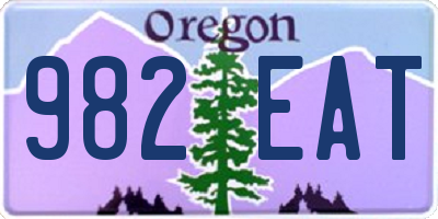 OR license plate 982EAT