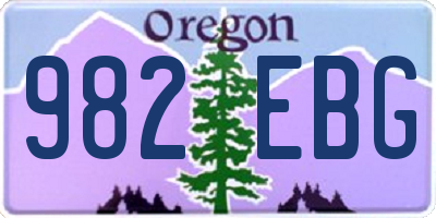 OR license plate 982EBG